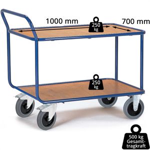 Produktbild für Tischwagen Rollcart 08-7217, aus Metall &amp; Holz