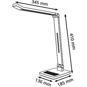 Produktbild für Schreibtischlampe Hansa LED Tide, weiß, LED, dimmbar