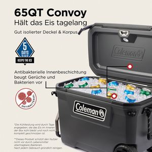 Produktbild für Kühlbox Coleman 65 QT Convoy Wheeled, 61,5 Liter