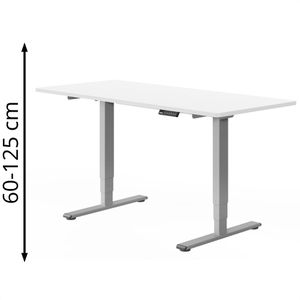 Produktbild für Schreibtisch FlexiSpot E5S, weiß / grau