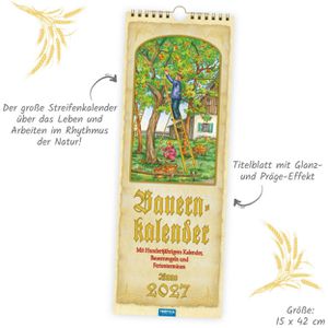 Produktbild für Streifenkalender Trötsch 2027101, Bauernkalender