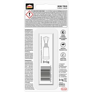 Produktbild für Sekundenkleber Pattex PSMT3 Flüssig Mini Trio