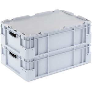 Produktbild für Eurobox Alpha-Paletten Silverline, grau, 30 Liter