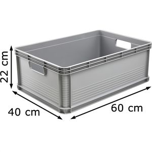 Produktbild für Eurobox Keeeper Robert, grau, 45 Liter, lebensmittelecht