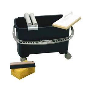 Fliesenwaschset Triuso FLSET10, Eimer mit Rädern, 22 Liter