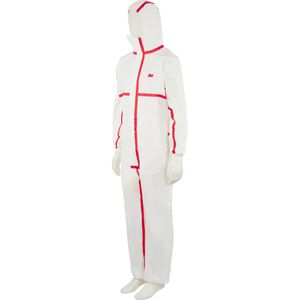Produktbild für Schutzanzug 3M 4565, weiß-rot, 20 Stück