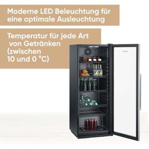 Produktbild für Getränkekühlschrank Severin FKS 8841 mit Glastür, abschließbar