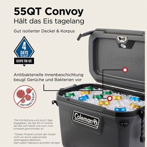 Produktbild für Kühlbox Coleman 55 QT Convoy, 53 Liter