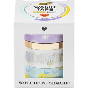 Produktbild für Washi-Tape Folia 26452 Hotfoil, mit Glanzeffekt, Bees gold