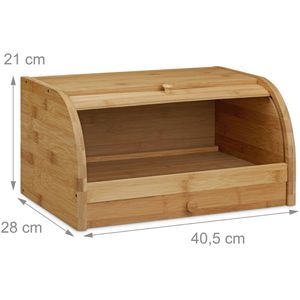 Produktbild für Brotkasten Relaxdays 10020230, Bambus
