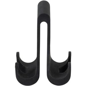Produktbild für Duschhaken Wenko Silikon Verna Duo beidseitig, schwarz