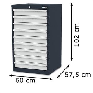Produktbild für Schubladenschrank Simplaflex CL6H100900, Metall