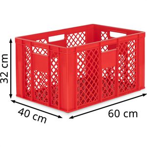Produktbild für Eurobox Alpha-Paletten rot, 61 Liter, lebensmittelecht