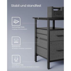 Produktbild für Schreibtisch Vasagle LWD095B01, schwarz / schwarz