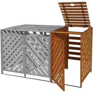 Produktbild für Mülltonnenbox Mendler HWC-J44 XL, Holz