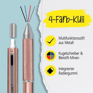 Produktbild für Multifunktionsstift Online Multipen 4-in-1, rose