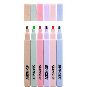 Textmarker Stanger pastel, 6 Stück
