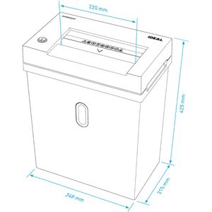 Produktbild für Aktenvernichter Ideal 82009111 Shredcat 8200 CC, weiß