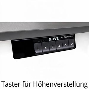 Produktbild für Schreibtisch Kerkmann Move 1 stable, anthrazit / silber