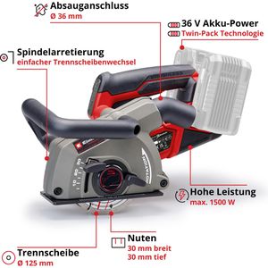 Produktbild für Mauernutfräse Einhell-Professional TP-MA 36/30 Li Schlitzfräse