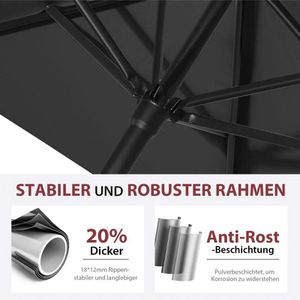 Produktbild für Sonnenschirm Sekey UB107, rechteckig