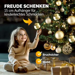 Produktbild für Weihnachtskugeln Deuba 102114, gold