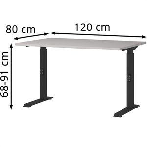Produktbild für Schreibtisch Germania Bedano 9914-630, kaschmir / schwarz