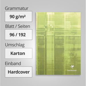 Produktbild für Notizbuch Clairefontaine Kladde, 9042c, Karton Hardcover