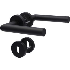 Drückergarnitur Alpertec Fair I-R BB, schwarz