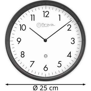 Produktbild für Wanduhr Miraval Design, Kunststoff, analog, Funkuhr