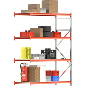 Produktbild für Anbauregal Regalwerk EMMA, 4 Metallböden
