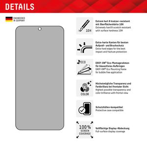 Produktbild für Displayschutzfolie Displex Privacy Glass, 10H