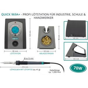 Produktbild für Lötstation QUICK QU969A+, Set