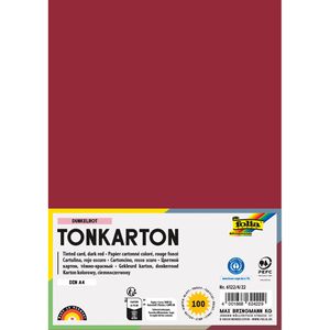 Folia Fotokarton 6122/4/22, A4, dunkelrot, 220g/m², 100 Blatt