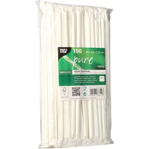 Produktbild für Strohhalme Papstar 88629 pure, aus Papier
