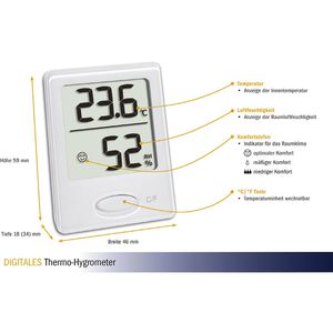 Produktbild für Thermo-Hygrometer TFA 30.5041.02, digital