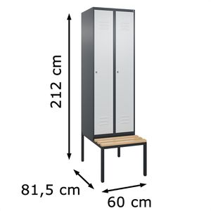 Produktbild für Spind CP-Möbel Classic PLUS, lichtgrau
