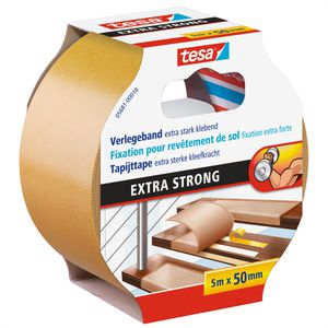 Tesa Doppelseitiges-Klebeband Extra Strong, 05681, extra stark, weiß, PP, 50mm x 5m