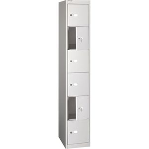 Schließfachschrank Bisley CLK 126, lichtgrau
