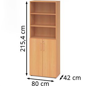 Produktbild für Kombischrank Hammerbacher Serie 9 Advanced, buche