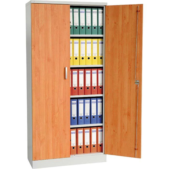 G-Office Aktenschrank FLC/WD.19, aus Metall / Holz, abschließbar, 92 x