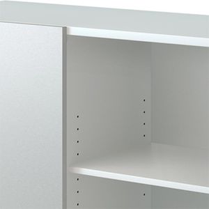 Produktbild für Sideboard Hammerbacher 1780, aus Holz, silber / weiß