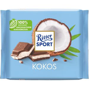 Ritter-Sport Tafelschokolade Kokos, mit Kokos-Milch-Creme, 100g