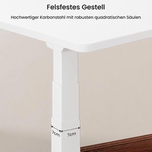 Produktbild für Schreibtisch FlexiSpot E7W 2026, weiß / weiß