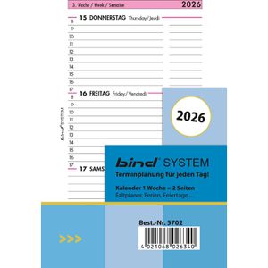 Kalendereinlagen Bind 5702, Mini, Jahr 2026