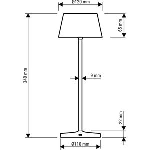 Produktbild für Tischlampe Maul Maulnina, weiß, LED, warmweiß