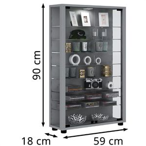 Produktbild für Glasvitrine VCM Lumo Mini, stehend