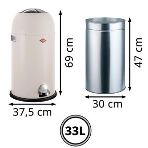 Produktbild für Mülleimer Wesco Kickmaster, sand matt