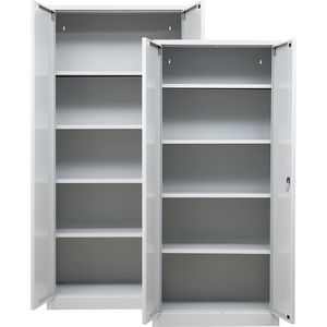 Produktbild für Aktenschrank G-Office FLC.19/18, aus Metall, Set 2-teilig