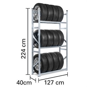 Produktbild für Reifenregal GEWE 3220412RRG3, silber, für 12 Reifen